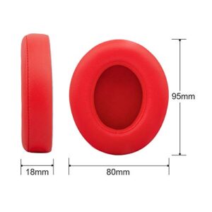 FEYCH Beats Studio Replacement Earpads 2 Pieces Noise Isolation Memory Foam Ear Cushions Cover for Beats Studio 2.0 Wired/Wireless B0500 B0501 Headphone & Beats Studio 3.0 (Red)