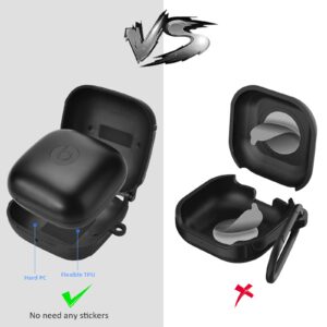 AIRSPO Compatible with Powerbeats Pro Wireless Earbuds Case TPU Military Shell Full Body Protective Cover Skin for Powerbeats Pro (Black)