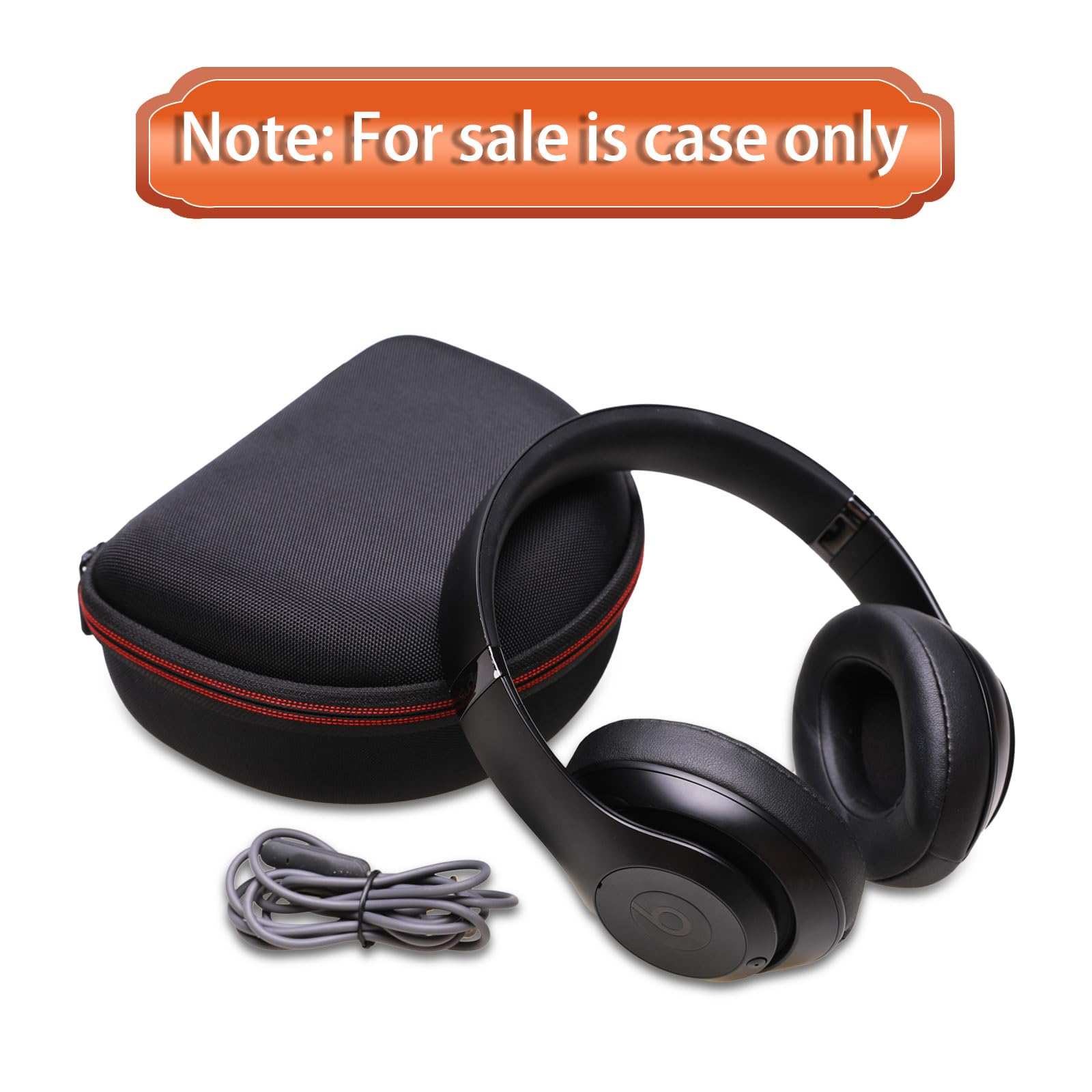 Headphone Case Compatible with Beats Studio Pro/Beats Solo 4 / Beats Studio 3 / Beats Solo 3 / Beats Solo 2 and for TOZO HT2 On-Ear Bluetooth Headphones - Black+Black