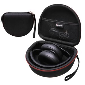 Headphone Case Compatible with Beats Studio Pro/Beats Solo 4 / Beats Studio 3 / Beats Solo 3 / Beats Solo 2 and for TOZO HT2 On-Ear Bluetooth Headphones - Black+Black