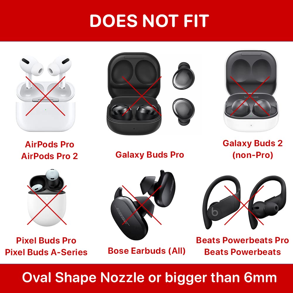 AirFoams Pro Universal Memory Foam Ear Tips w/Silicone Shield Patented for Sony WF-1000XM5, WF-1000XM4, Beat Fit Pro, Beats Studio Buds Plus, Beats Flex. Replacement. Kickstarter. (SML)