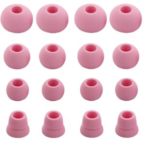 bllq replacement silicone ear tips ear buds ear gels for beats by dr dre powerbeats 3 wireless stereo earphones - 16pcs 8 pairs with 4 size options （pink）