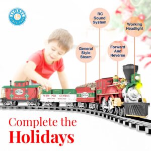 Lionel North Pole Central Ready-to-Play Freight Set, Battery-powered Model Train Set with Remote