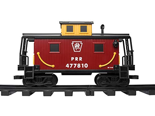 Lionel Battery-Operated Pennsylvania Flyer Freight Toy Train Set with Locomotive, Train Cars, Track & Remote with Authentic Train Sounds, & Lights for Kids 4+