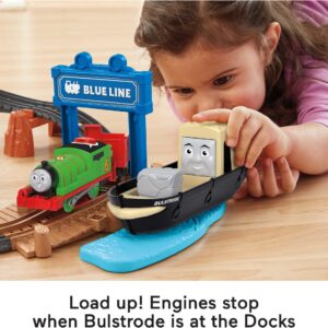 Thomas & Friends Toy Train Set Talking Thomas and Percy Motorized Engines with Track for Preschool Kids Ages 3+ Years (Amazon Exclusive)