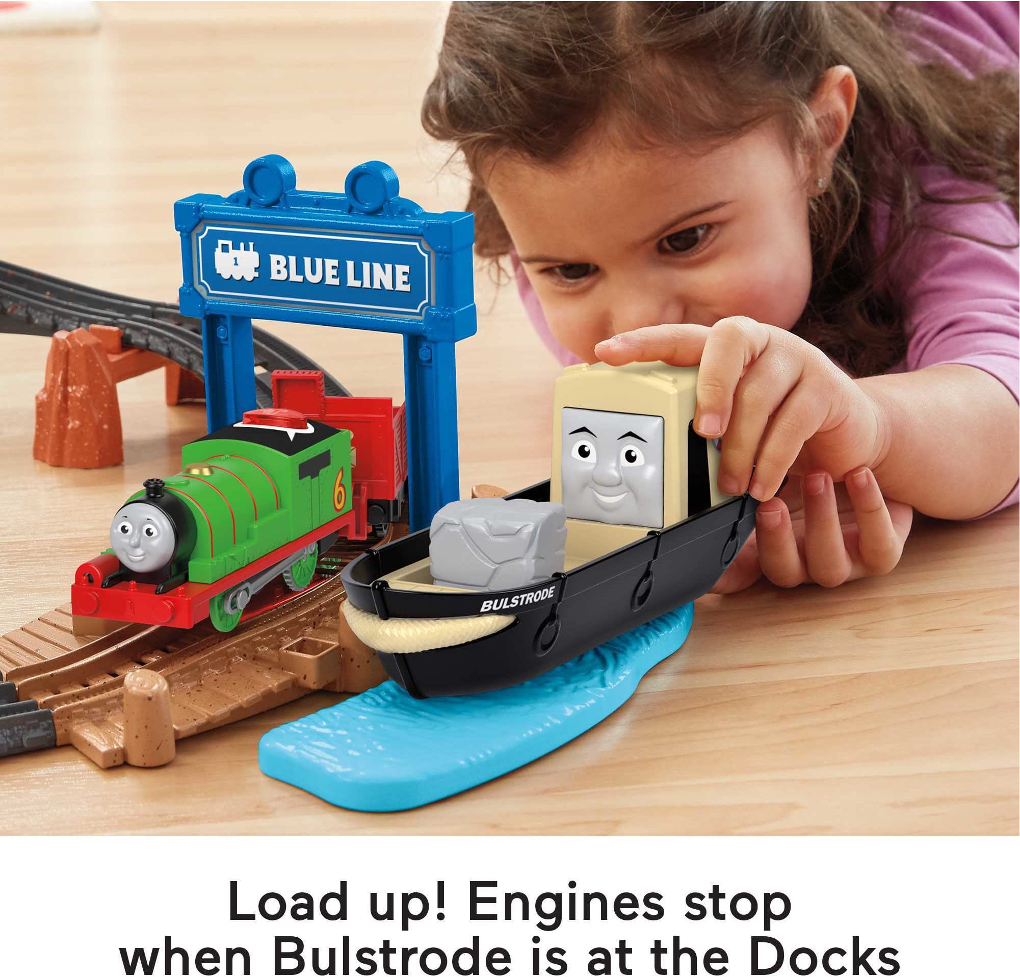 Thomas & Friends Toy Train Set Talking Thomas and Percy Motorized Engines with Track for Preschool Kids Ages 3+ Years (Amazon Exclusive)