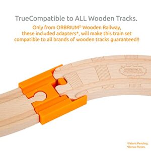 Orbrium Toys 100 Piece Triple Loop Wooden Train Set Track Generic Fits Thomas Brio