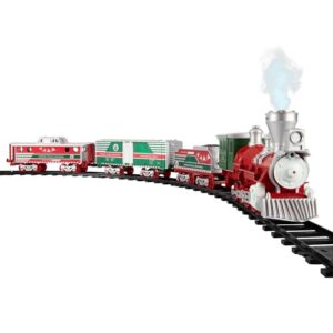 lionel trains set north pole express holiday train 29 piece set with water vapor smoke effect, working headlight, horn and bell sounds