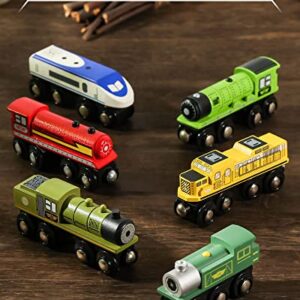 SainSmart Jr. Wooden Train Set Accessories, Magnetic Toy Car Set (10 PCS), Compatible with All Major Brands, Gift for Toddlers, Boys, and Girls Aged 3+