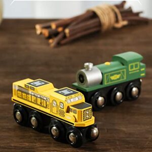 SainSmart Jr. Wooden Train Set Accessories, Magnetic Toy Car Set (10 PCS), Compatible with All Major Brands, Gift for Toddlers, Boys, and Girls Aged 3+