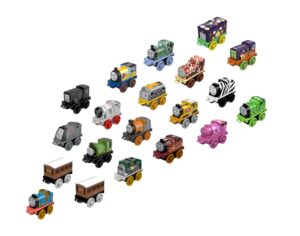 thomas & friends minis toy train 20 pack for kids miniature engines & railway vehicles for preschool pretend play (amazon exclusive)