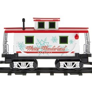 Lionel Battery-Operated Winter Wonderland Express Toy Train Set with Locomotive, Train Cars, Track & Remote with Authentic Train Sounds, Steam & Lights for Kids 4+