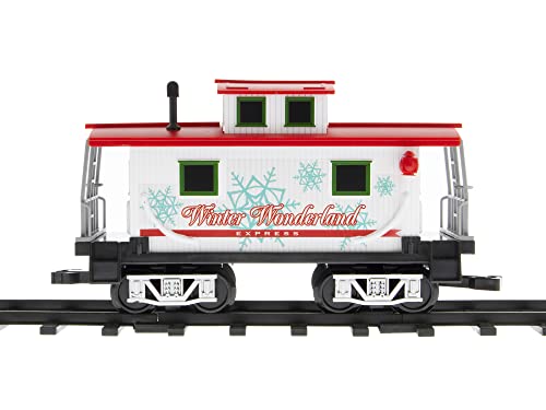 Lionel Battery-Operated Winter Wonderland Express Toy Train Set with Locomotive, Train Cars, Track & Remote with Authentic Train Sounds, Steam & Lights for Kids 4+