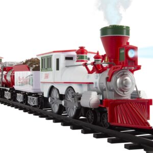 Lionel Battery-Operated Winter Wonderland Express Toy Train Set with Locomotive, Train Cars, Track & Remote with Authentic Train Sounds, Steam & Lights for Kids 4+