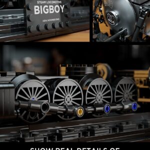 Nifeliz Big Boy Locomotive, Articulated Steam Locomotive Building Block Set, Legendary Steam Train Display Kit for Gift Giving (1,818 Pieces)