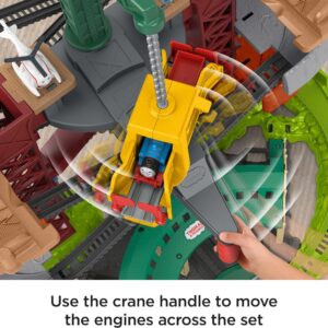 Thomas & Friends Multi-Level Toy Track Set, Trains & Cranes Super Tower with Thomas & Percy Engines for Preschool Kids Ages 3+ Years​ (Amazon Exclusive)