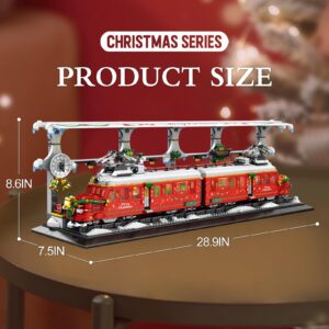 ZYLEGEN Christmas Train building Kit with Train Track,Christmas Train Set with Snowman,Stocking Stuffer for Kids,Xmas Gifts for Boys Girls,Collectible Steam Locomotive Display Toys Set(2,833+Pcs)