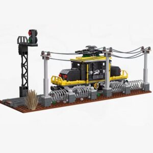 BDYDT Train Crocodile Locomotive Building Blocks Sets（669 Pieces） The Train Building Block Set restores The Iconic Crocodile Locomotive; Great Gift Idea for Train Enthusiasts Lovers