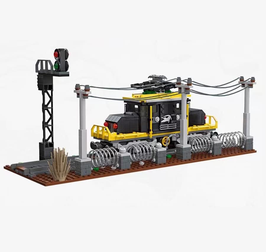 BDYDT Train Crocodile Locomotive Building Blocks Sets（669 Pieces） The Train Building Block Set restores The Iconic Crocodile Locomotive; Great Gift Idea for Train Enthusiasts Lovers