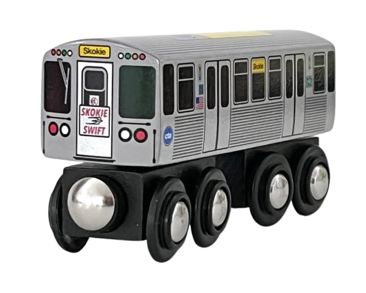 Munipals MP03-11YW Wooden Subway L Train Car CTA Yellow Line 5000 Series