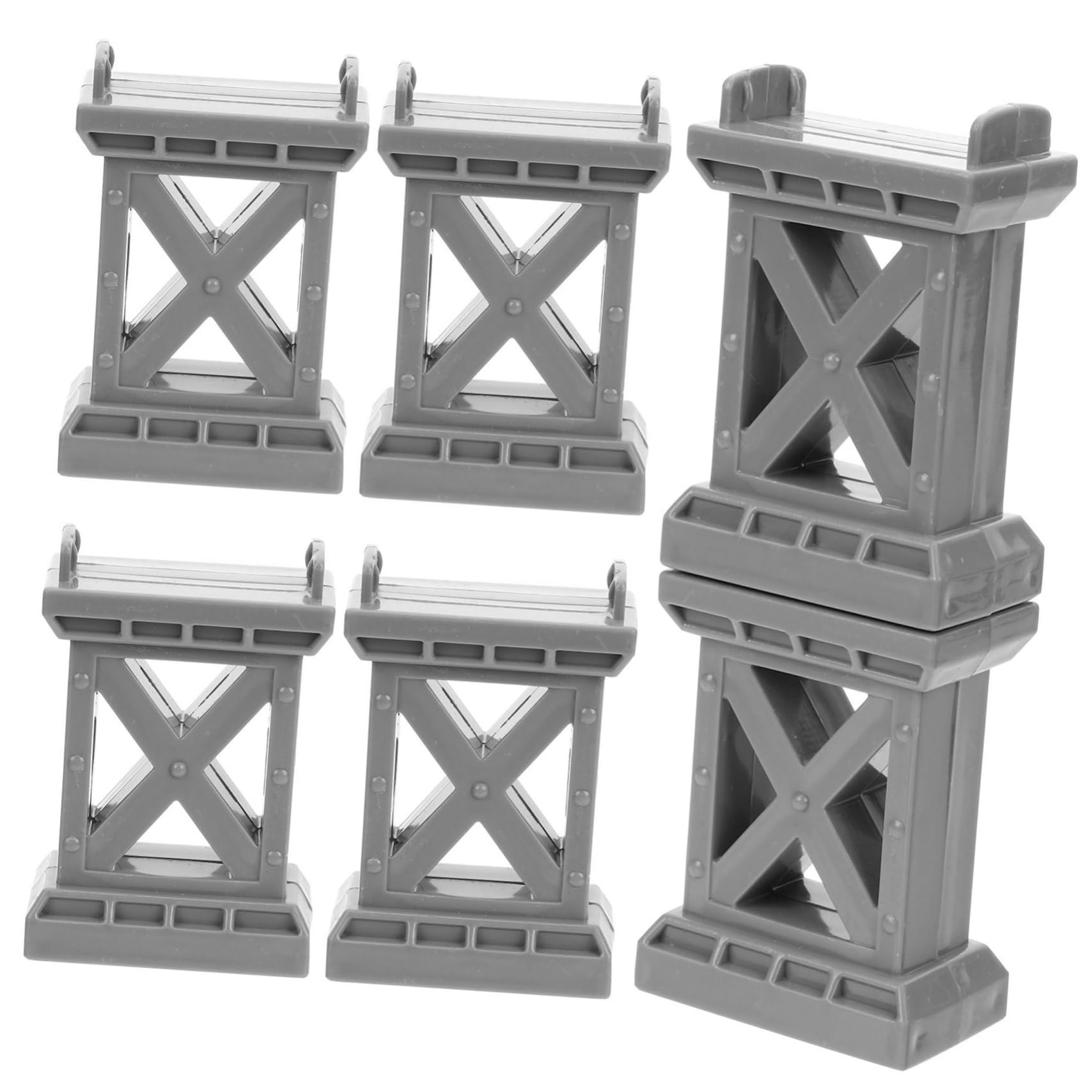 ibasenice 24 Pcs Train Pier Bridge Support Risers Wooden Railway Accessories Train Table Mini Toy Plastic Stand Bee Toy Child Toy Wooden Train Set Accessories Component Toy