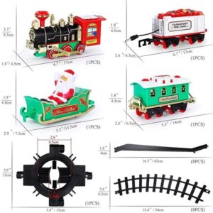 WESTN Rail Toys Electric Train, Xmas Tree Decoration, Holiday Train Electric Toy, 35.64 Inch Diameter, Electric Train Set with Sound and Light, Hanging Tree, Xmas Decoration Gift