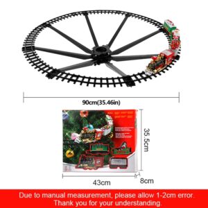 WESTN Rail Toys Electric Train, Xmas Tree Decoration, Holiday Train Electric Toy, 35.64 Inch Diameter, Electric Train Set with Sound and Light, Hanging Tree, Xmas Decoration Gift