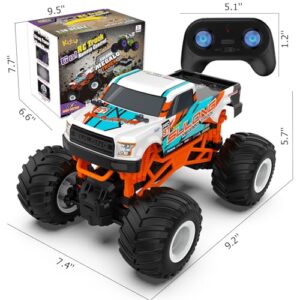 Kidcia 1:16 Scale RC Monster Truck - 2.4GHz All Terrain Car for Kids 4-12, 20 Km/h Off Road RC Truck, Christmas or Birthday Gift