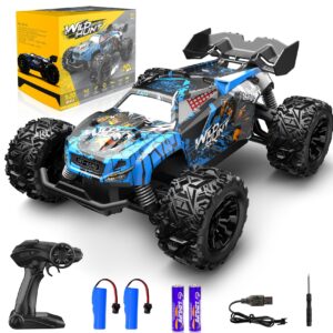 toeam rc cars 1:20 scale remote control car, 2.4ghz fast racing monster car, all terrains rc truck with two rechargeable batteries for boys kids adults christmas birthday gift