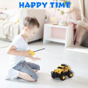 Mafbeanl Remote Control Car for Boys 4-7, 1:43 Scale Mini RC Car for Kids 3-5, Car Toys Truck Xmas Birthday Gifts for Toddlers 3 4 5 6 7 Year Old Boys (Yellow)