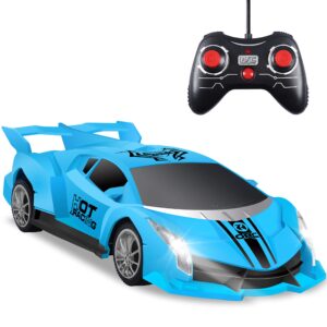 remote control car, 2.4ghz 1/18 scale model racing car toys, rc car for kids and boys with cool led lights, hobby rc cars toys birthday gifts for age 3 4 5 6 7 8-12 year old boys girls