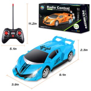 Remote Control Car, 2.4Ghz 1/18 Scale Model Racing Car Toys, RC Car for Kids and Boys with Cool Led Lights, Hobby RC Cars Toys Birthday Gifts for Age 3 4 5 6 7 8-12 Year Old Boys Girls