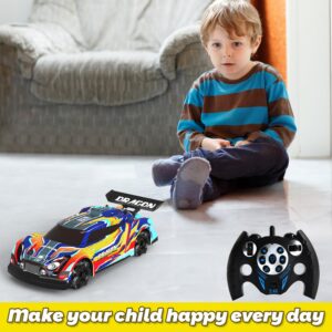 joyee＆elephant RC Drift Car, 1:14 Remote Control Car, 4WD Drift RC Cars for Kids, 2.4Ghz High Speed RC Vehicle with LED Lights Music, Hobby Sport Racing Toy Cars Gifts for Boys Girls