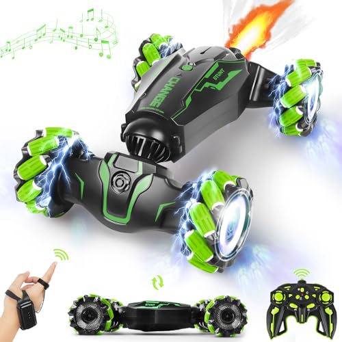 Remote Control Car-Rc Cars Stunt Car Toys 4WD Gesture Sensing Rc Car Rechargeable Toy Cars -Transformer 360° Rotating Hand Controlled Car -Birthday Gifts Outdoor Toys for Kids 6 7 8 9 10 11 12 yr