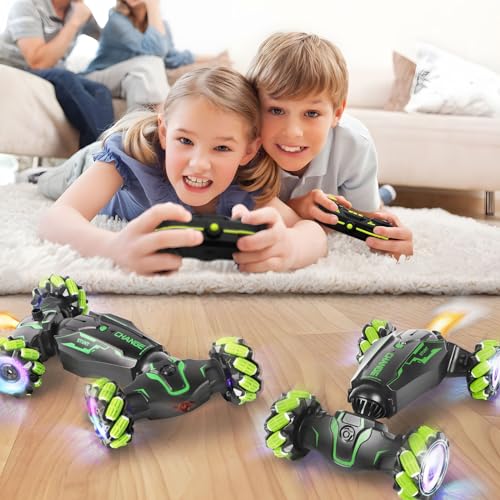 Remote Control Car-Rc Cars Stunt Car Toys 4WD Gesture Sensing Rc Car Rechargeable Toy Cars -Transformer 360° Rotating Hand Controlled Car -Birthday Gifts Outdoor Toys for Kids 6 7 8 9 10 11 12 yr