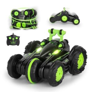 KULARIWORLD RC Stunt Cars Remote Control Car 4WD 2.4Ghz Double-Sided Driving 360-degree Flips Rotating Indoor Outdoor Rechargeable Off Road Car Toy Xmas Kids Toy for Boys Girls