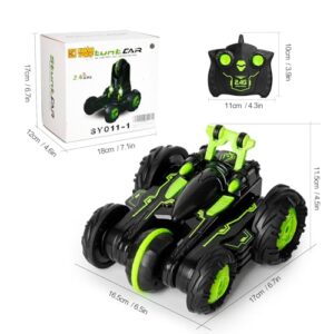 KULARIWORLD RC Stunt Cars Remote Control Car 4WD 2.4Ghz Double-Sided Driving 360-degree Flips Rotating Indoor Outdoor Rechargeable Off Road Car Toy Xmas Kids Toy for Boys Girls