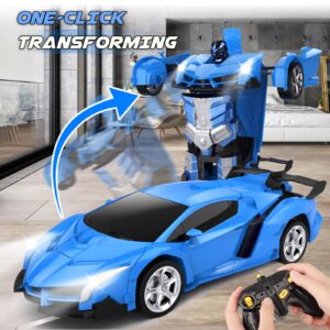 Britik Transform Remote Control Car Toy for Kids 4 5 6 7 8, Remote Control Car for Boys 4-7, Transform Cars for Boys 4-6, Toy Car 5 Year Old Boy, Toys for 3 4 5 6 7 8 9 10 11 12 Years Old Boy