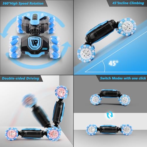 Gesture Sensing RC Stunt Cars - Remote Control Car 2.4Ghz Rechargeable Transform Outdoor Toys - Drift Hand Controlled Car 360° Rotation -Birthday Gifts for Kids Boy Toys Age 4-7 8-10 8-12 years old