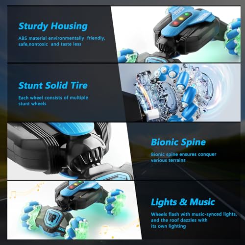 Gesture Sensing RC Stunt Cars - Remote Control Car 2.4Ghz Rechargeable Transform Outdoor Toys - Drift Hand Controlled Car 360° Rotation -Birthday Gifts for Kids Boy Toys Age 4-7 8-10 8-12 years old