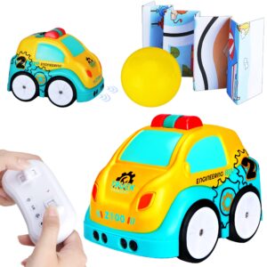 zornrc remote control car for toddlers, inductive hand controlled rc car diy track mini rc car with activity play map 360°rotating rechargeable remote control cars for boys 3-5