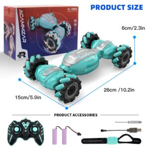 ACAMMZAR Gesture Sensing RC Stunt Car, 2.4G 4WD Remote Control Gesture RC Cars for Kids, Hand Control Double Sided 360° Rotating Off Road, Twist Car for Boys & Girls Birthday Gifts