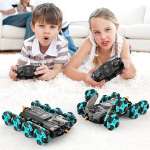 Gampop 8WD Gesture Sensing RC Stunt Cars - Toys Gifts for Kids 8 9 10 11 12 Year Old Boys Girls,2.4Ghz Remote Control Cars,Transform Drift Off Road Vehicle for Children Birthday Presents