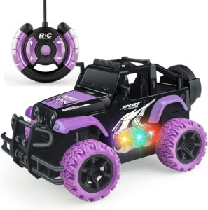 ynybusi remote control car rc racing cars, 1:20 scale remote control monster truck, 2.4ghz led light off-road rc cars,toy cars gift for kids boys girls 6 7 8 9 10 years old (#purple)