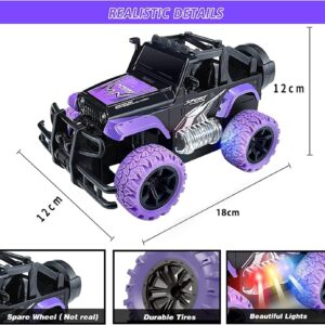 Ynybusi Remote Control Car RC Racing Cars, 1:20 Scale Remote Control Monster Truck, 2.4Ghz LED Light Off-Road Rc Cars,Toy Cars Gift for Kids Boys Girls 6 7 8 9 10 Years Old (#Purple)