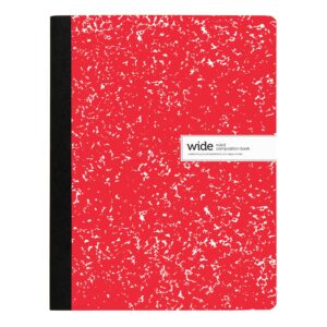 office depot® brand composition notebook, 9-3/4" x 7-1/2", wide ruled, 100 sheets, red