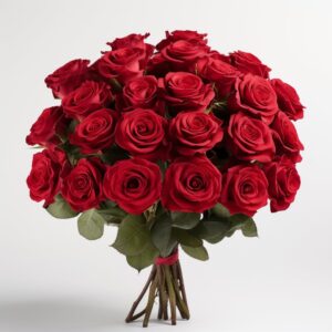 red roses- 50 fresh cut flowers- beautiful gift