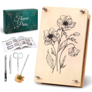 aboofx large professional flower press kit, 6 layers 10.8 x 6.9 inch diy flower pressing kit for adults to making dried flower & press flowers arts is great gift for women and crafts lovers