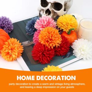 EIMMBD Marigold Flowers Heads Bulk 3.15", 40pcs Artificial Marigold Garland for Day of The Dead Decor Diwali Cinco de Mayo Fiesta Wedding Festival Party Home Decoration (Mixed Colors)