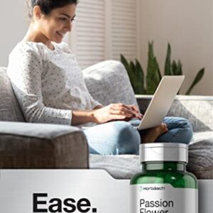 Passion Flower Capsules | 2200mg | 90 Count | Non-GMO & Gluten Free Extract Supplement | by Horbaach